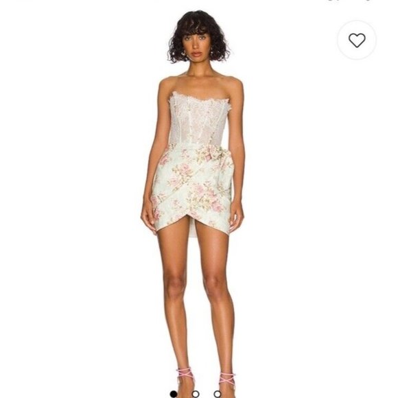 V. Chapman Dresses & Skirts - V. Chapman Nicoletta Dress Tapestry Rose Floral Pink White